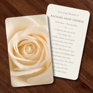 Cartão De Visita Placa de memória funerária Floral Rosa