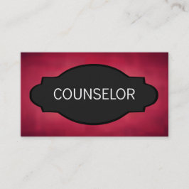 Cartão De Visita Placa de Nome Elegante do Conselheiro