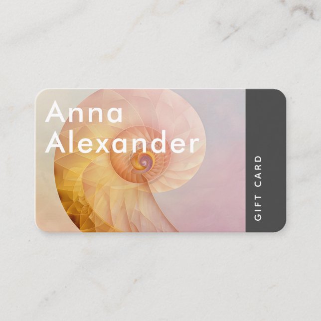 Cartão De Visita Placa de presente de Design de serenidade rosa 11 (Frente)