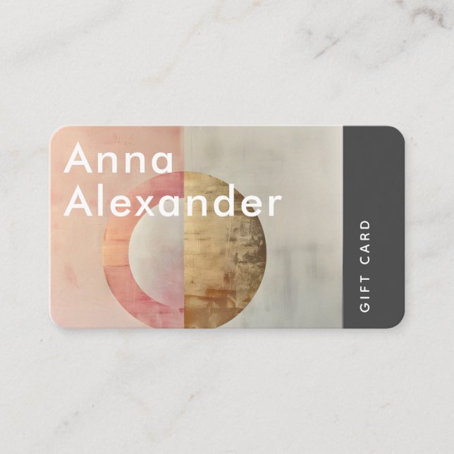 Cartão De Visita Placa de presente para Design de serenidade rosa 7 (Frente)