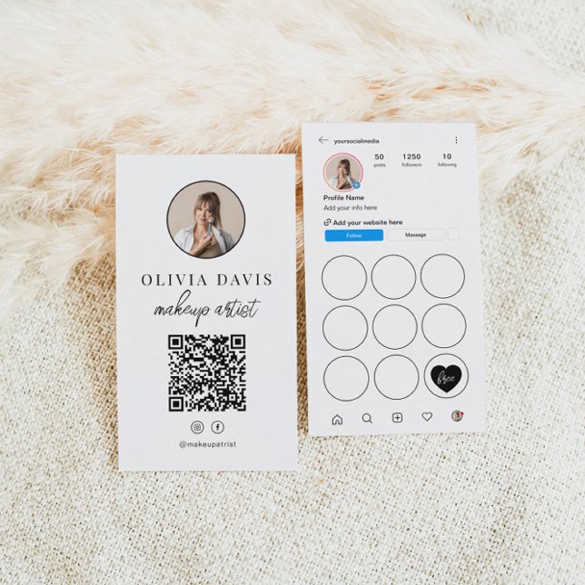 Cartão De Visita Placa de Reativação de Lealdade de Código QR do Te (Criador carregado)