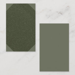Cartão De Visita Placa de Textura Verde de Moss Octagon - Personali