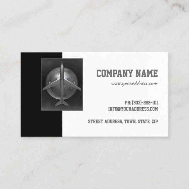 Cartão De Visita Placa de Viagem mundial da Metal Airbus (Frente)