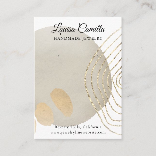 Cartão De Visita Placa de vídeo Boho Chic Abstrato Earrings (Frente)