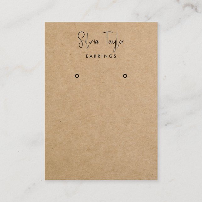 Cartão De Visita Placa de vídeo com gravação de papel do Artesanato (Frente)