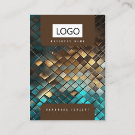 Cartão De Visita Placa de vídeo de colar com manchas Douradas azuis