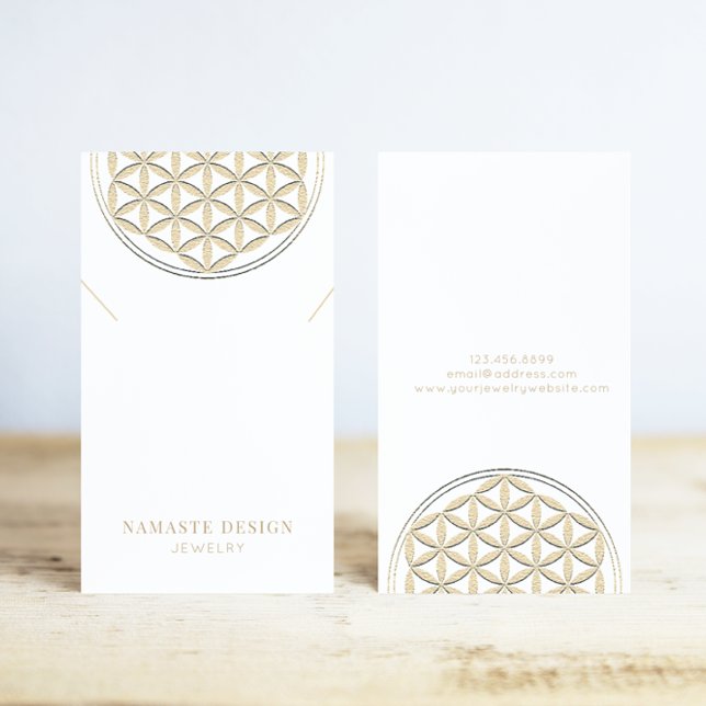 Cartão De Visita Placa de vídeo de colar ・ Dourado Blume des Lebens (Criador carregado)