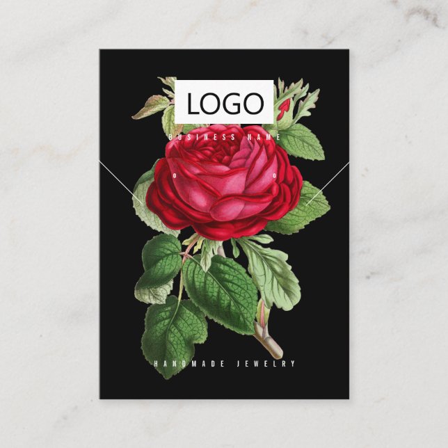 Cartão De Visita Placa de Vídeo de Colar Floral de Jogo rosa (Frente)