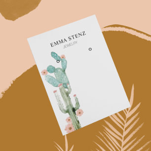Cartão De Visita Placa de Vídeo de Joalharia ・ Cactus Flor