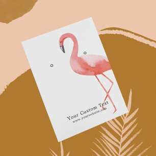 Cartão De Visita Placa de Vídeo de Joias de Orelha ・ Flamingo de Aq