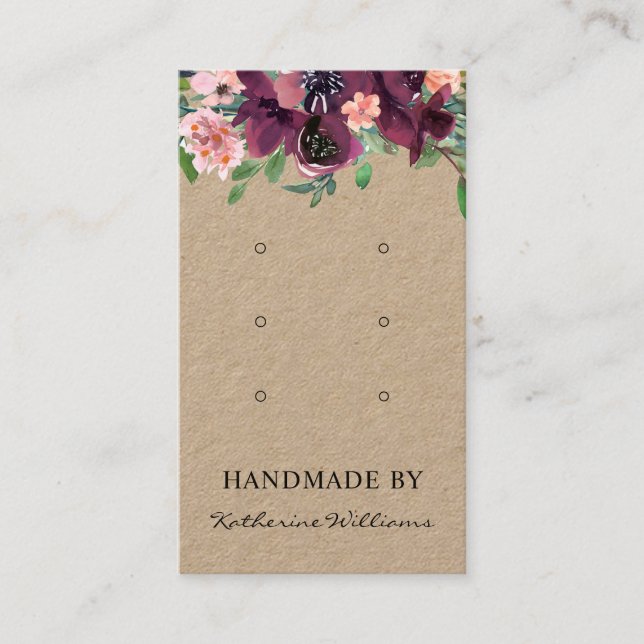 Cartão De Visita Placa de vídeo de três alarmes | Borgonha (Frente)