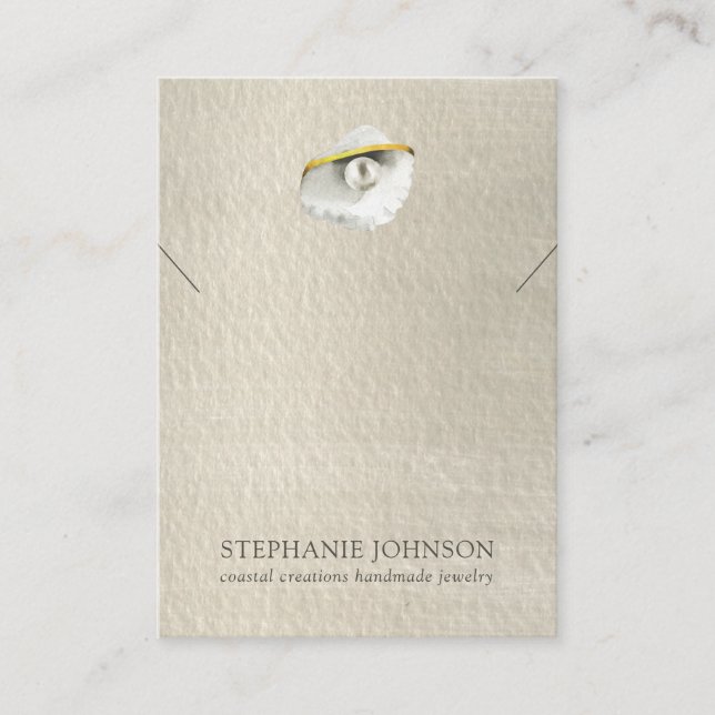 Cartão De Visita Placa de Vídeo do Colar de Seashell de Silvery Pea (Frente)