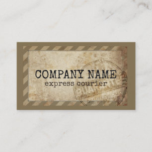 Cartão De Visita Placa de Vintage do Serviço de Entrega de Correio