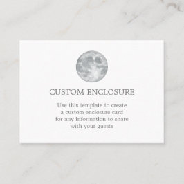 Cartão De Visita Placa do gabinete de informações da lua