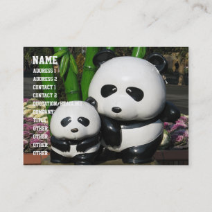 Cartão De Visita Placa do Panda do Zoológico de Ueno