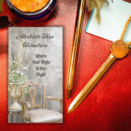 Cartão De Visita Placa floral e Rico legante vertical