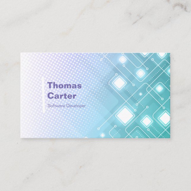 Cartão De Visita Placa internacional do Programador de Software (Frente)
