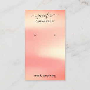 Cartão De Visita Placa joalharia de logotipo Rosa Blush de mídia s