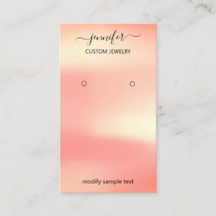 Cartão De Visita Placa joalharia de logotipo Rosa Blush de mídia so