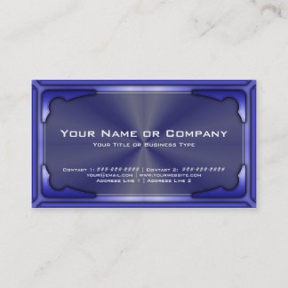 Cartão De Visita Placa metálica Hi Tech Faux Versão 1 com Foto