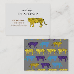 Cartão De Visita Placa profissional personalizada de Tigers