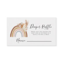 Placa Raffle Fralda Arco-Íris Boho