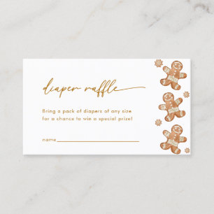 Cartão De Visita Placa Raffle Fralda Chá de fraldas Pão-de-Pão