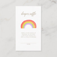 Placa Raffle Fralda do Chá de fraldas Rainbow Baby