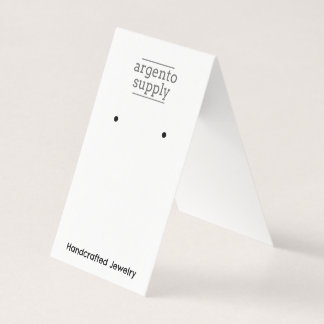 Cartão De Visita Placa retentora vertical com logotipo no topo