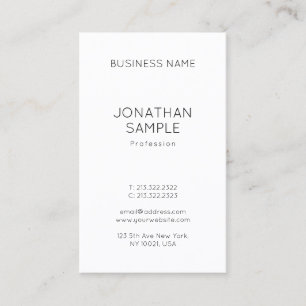 Cartão De Visita Placa vertical mínima profissional moderna e mínim