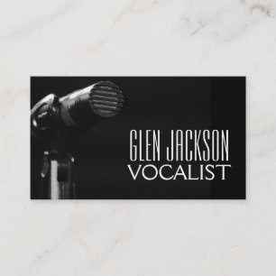 Cartão De Visita Placa vocalista de cantor profissional moderna