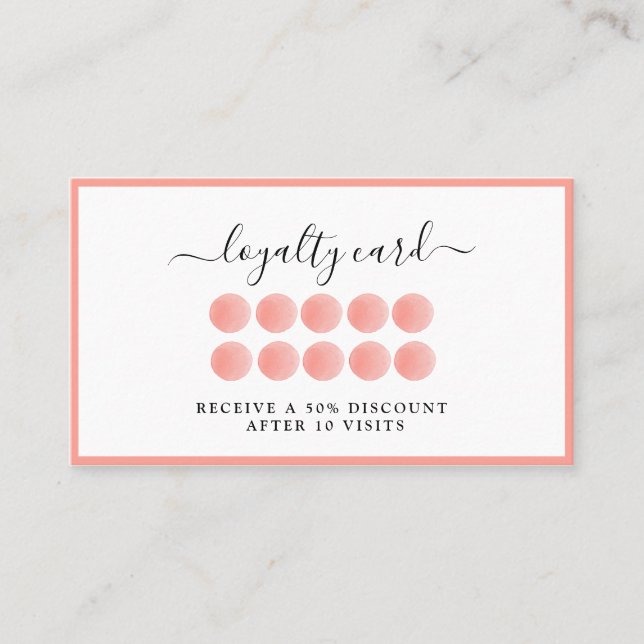 Cartão De Visita Placa Watercolor Loyalität 10 (Frente)