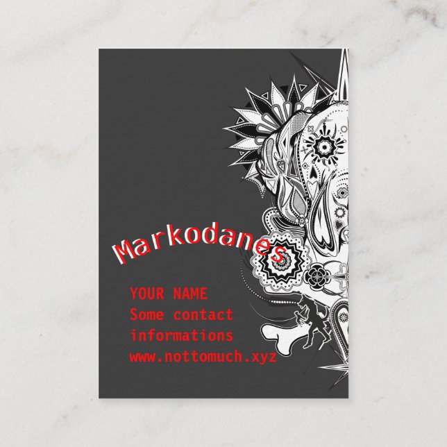 Cartão De Visita placas de Dane personalizáveis (Verso)