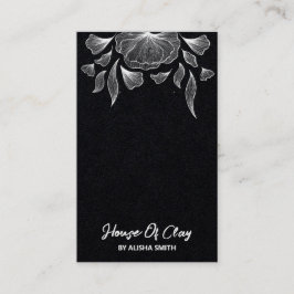 Cartão De Visita Placas de empacotamento de arte em linha preta