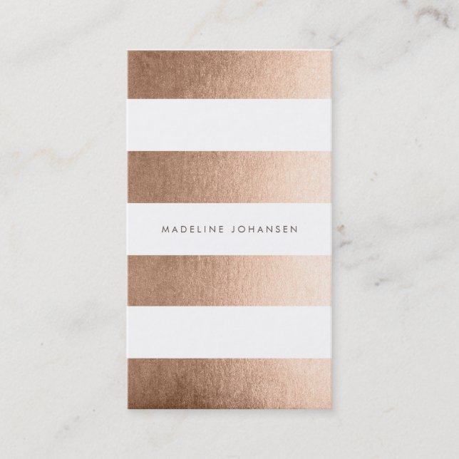 Cartão De Visita Placas de Estrelagem de Cabelos Dourados com Strip (Frente)