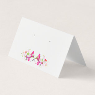 Cartão De Visita Placas De Exibição De Altura Dobrada Floral Florea