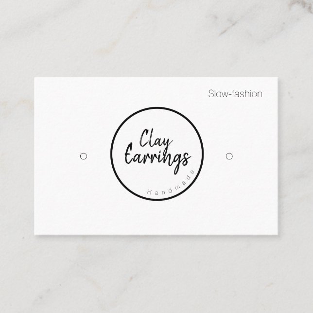 Cartão De Visita Placas de exibição do titular de argila (Frente)