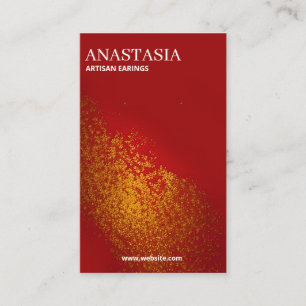 Cartão De Visita Placas de exibição Seductive Red Earring