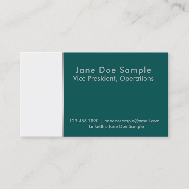 Cartão De Visita Placas de rede do Résumé Verde e Branco (Frente)