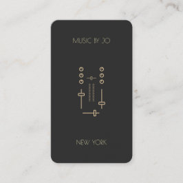 Cartão De Visita Placas DJ personalizadas preto e amarelo 2018