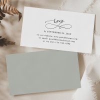 Placas RSVP Online de Casamento Mínimo Rustic Sage