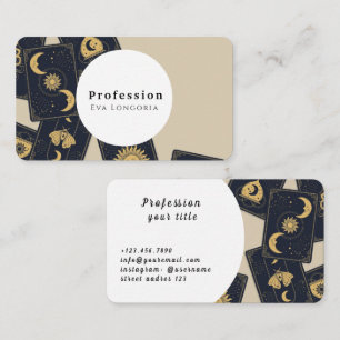 Cartão De Visita Placas Tarot Pretas