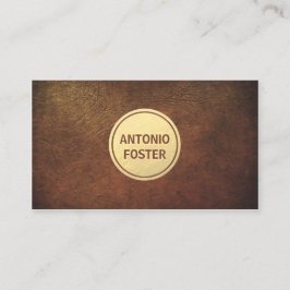 Cartão De Visita Planador Interior do Círculo de Folha Castanha e D