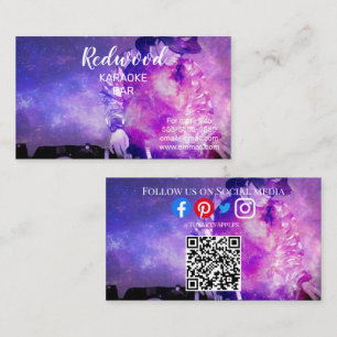 Cartão De Visita Planeador do DJ glow stick karaoke clube Bus