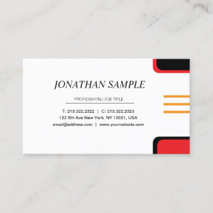 Cartão De Visita Planeamento Profissional Minimalista Moderno Elega