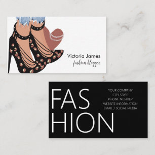 Cartão De Visita Planejador de Blogueira de Moda Chic Beauty