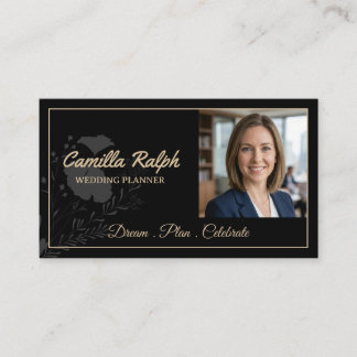 Cartão De Visita Planejador de Casamento com Foto Personalizada