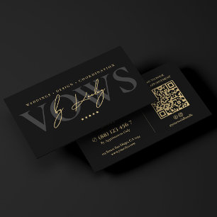 Cartão De Visita Planejador de Casamento de Luxo Elegante Assinatur