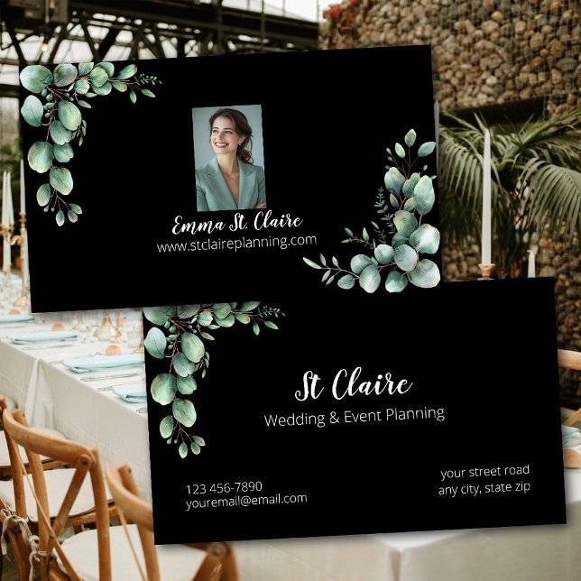 Cartão De Visita Planejador de Casamento e Eventos (Criador carregado)