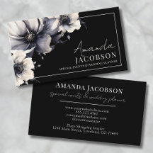 Planejador de Casamento Elegant Event Floral Preto